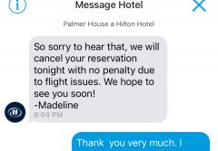 Chat mit dem Palmer House Hilton in Chicago