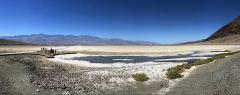 Panoramabild bei Badwater im Death Valley Nationalpark