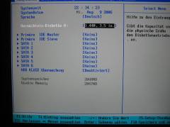 Abbildung des BIOS-Bildschirms