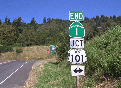 Minibild Strassentafel Ende Highway One