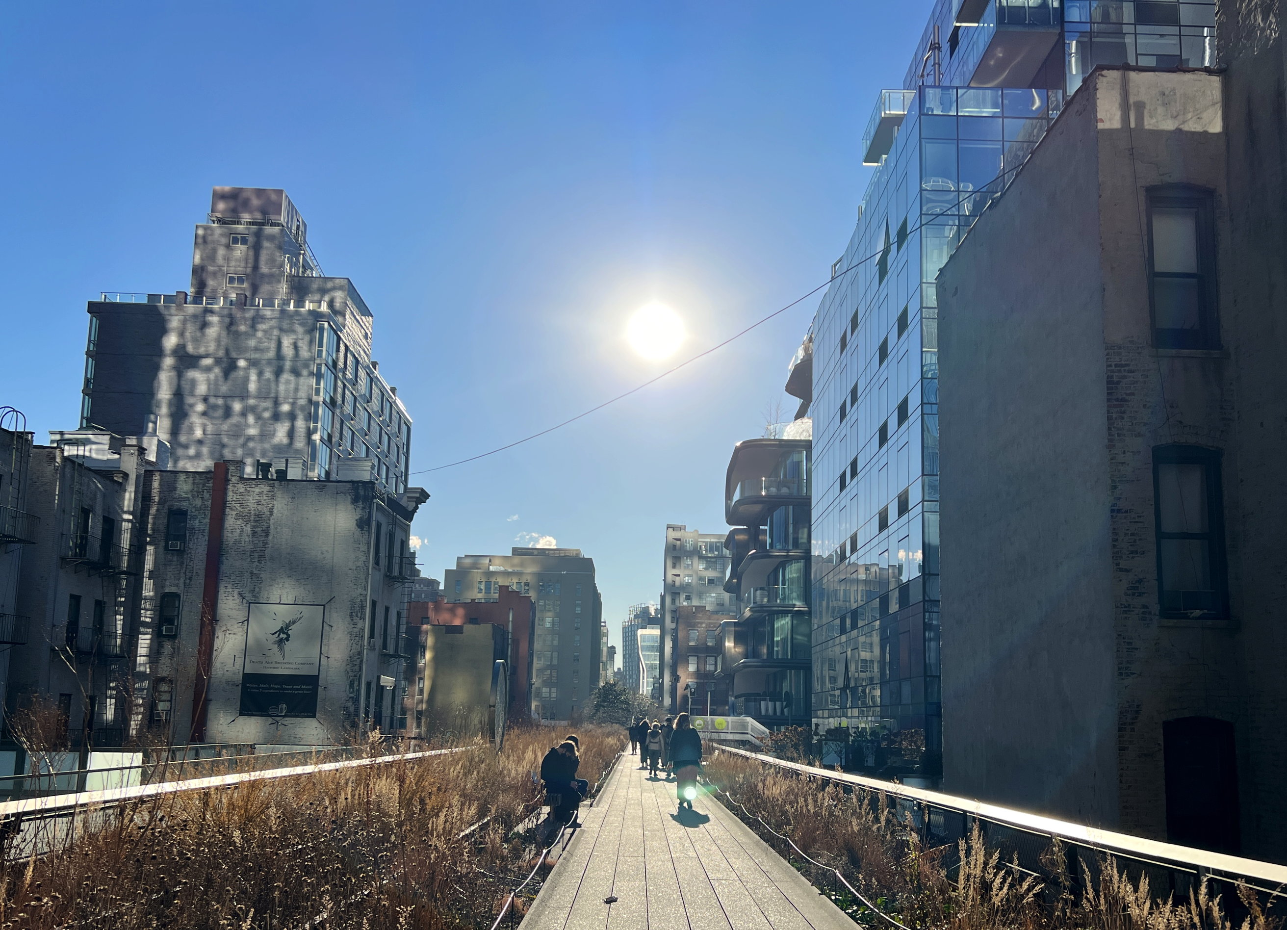 Spaziergang auf der High Line in New York