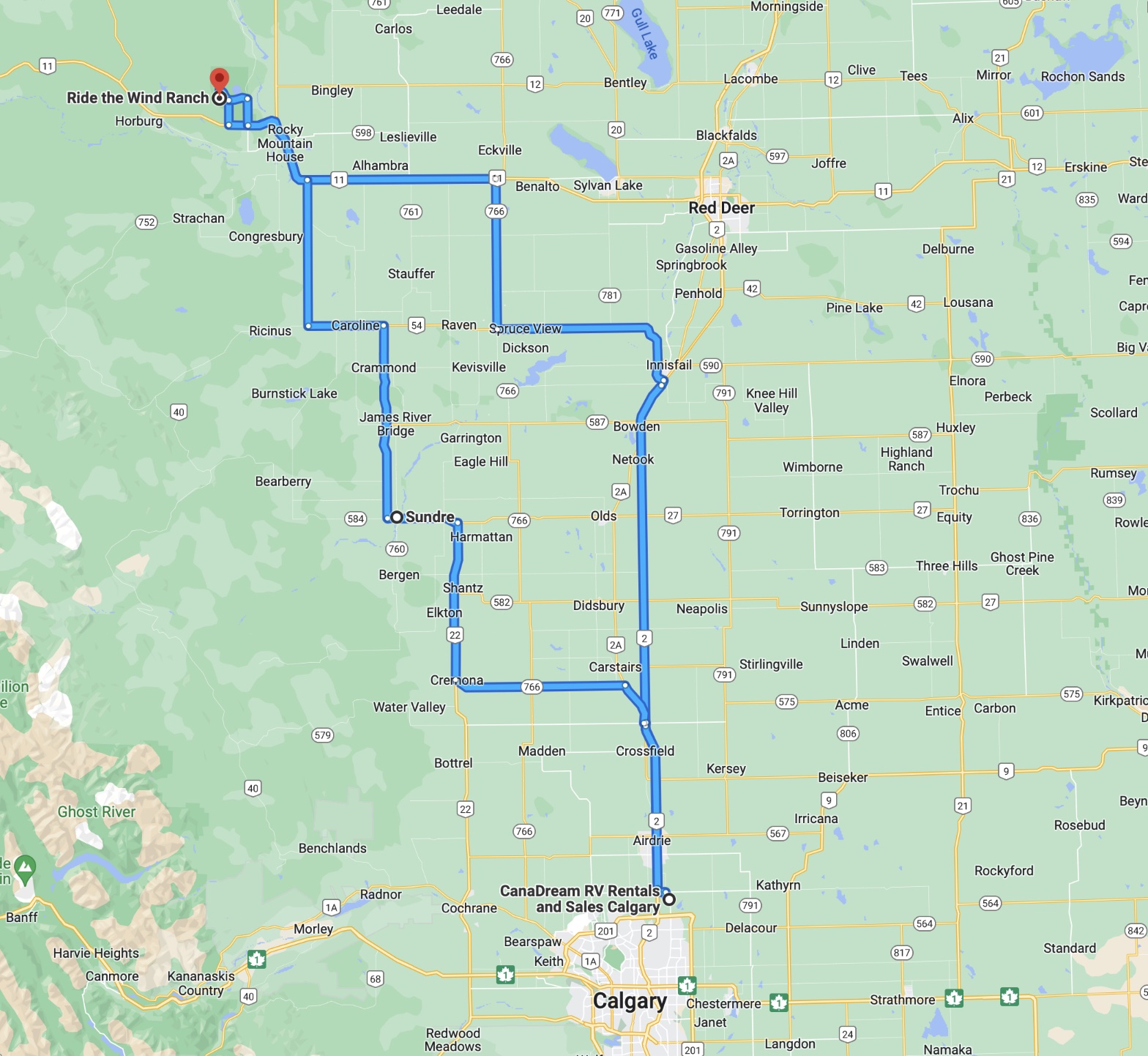 Kartenausschnitt auf Google Maps