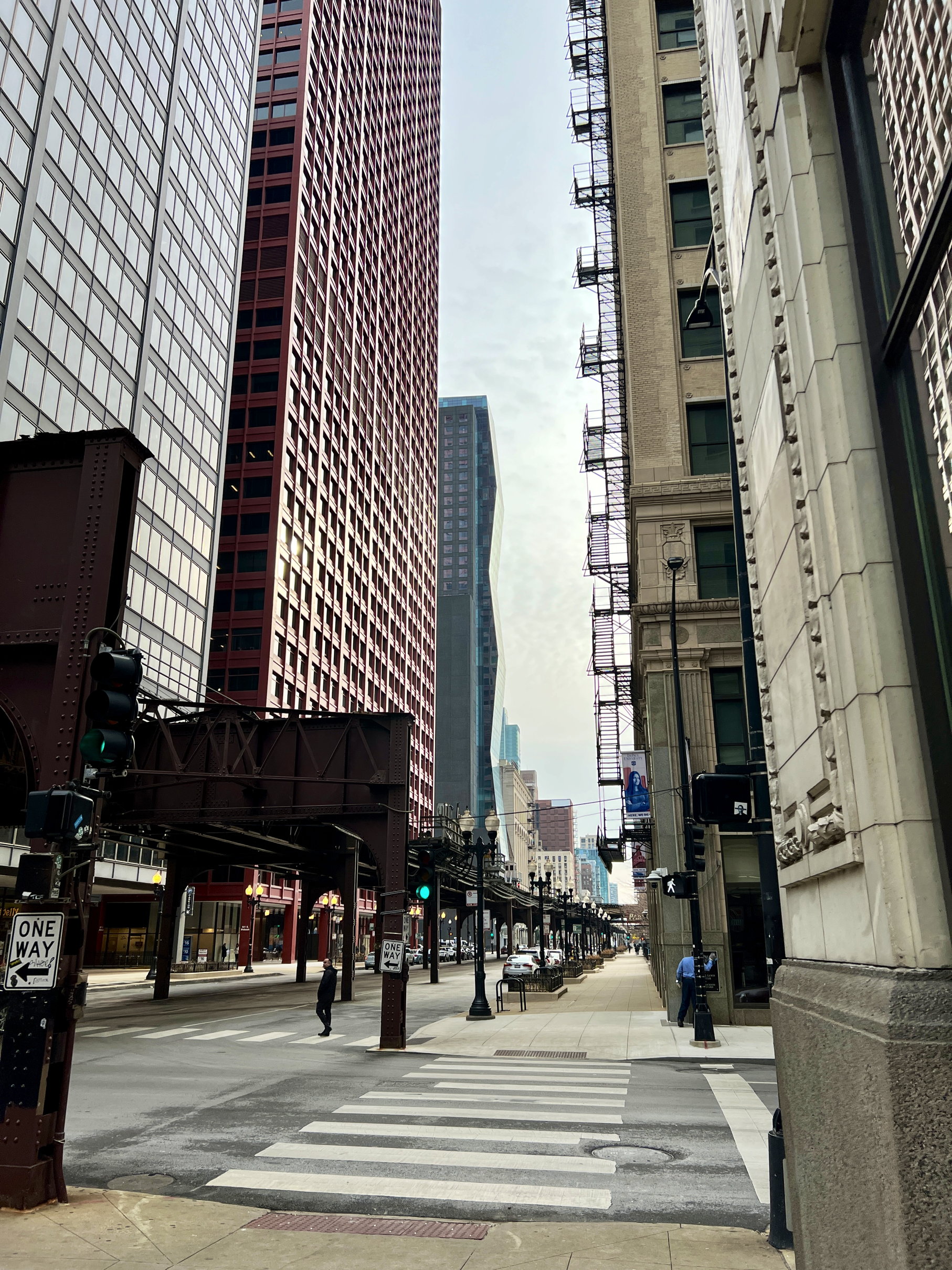 Blick südwärts auf der South Wabash Street in Chicago