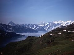 Blick von der Tannalp in Richtung Innertkirchen im Jahr 1970