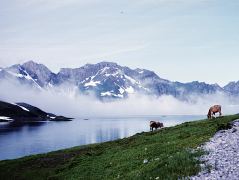 1970, Blick über den Tannalpsee zur Melchsee-Frutt