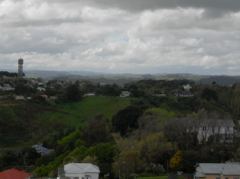 Schlechtwetterfront auf dem Durie Hill über Wanganui