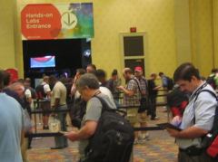 Warteschlange vor den Hands-On Labs an der VMWorld 2011