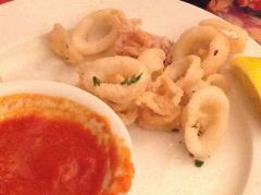 Calamari an einer Tomatensauce, sehr fein