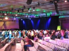 Die Menschenmassen bewegen sich aus dem Saal an der VMworld 2012