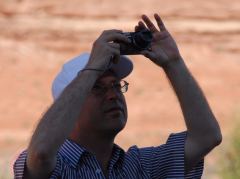 Stephan beim Fotographieren im Arches N.P.