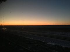Sonnenaufgang bei Garden City, Kansas