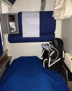 Mein Roomette-Abteil im Southwest Chief, in Schlafposition