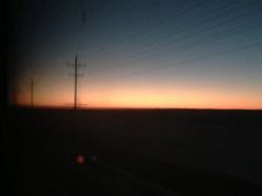 Sonnenaufgang im Southwest Chief