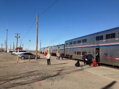 Personalwechsel am Southwest Chief in La Junta, Colorado