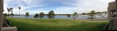 Panorama-Photo vom Balkon des Hotelzimmers The Dana on Mission Bay