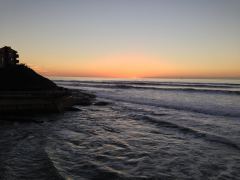 Und nun ist die Sonne im Meer versunken in Ocean Beach