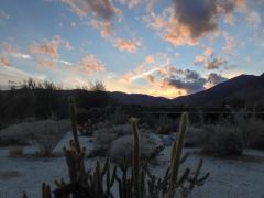 Sonnenuntergang mit farbigen Wolken im Anza Borrego State Park