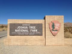 Südlicher Eingang zum Joshua Tree Nationalpark, Begrüssungsschild
