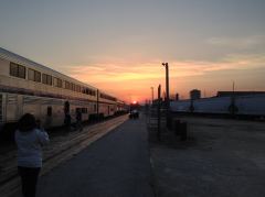 Sonnenuntergang in Winona, Minnesota