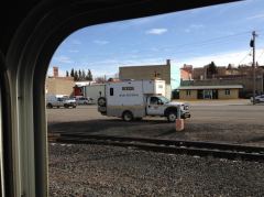 Messwagen der Bahngesellschaft in Shelby