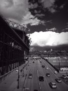 Das Safeco Field von der Fussgängerbrücke aus gesehen, Perfect B & W