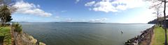 Panoramabild über die Bucht bei Astoria, Oregon