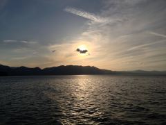 Abendstimmung am Lake Tahoe mit interessantem Licht