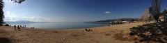 Panorama-Foto des Strands am Lake Tahoe