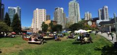 Kleines Panorama über die Yerba Buena Gardens in San Francisco