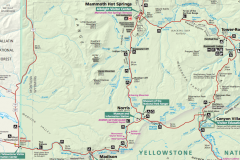 Yellowstone, Karte nördlicher Loop