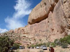 Ganz am Ende der Schotterpiste im Capitol Reef Nationalparks. Von hier nur noch zu Fuss