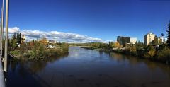 Panorama über auf der Brücke über den Tanana in Fairbanks