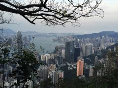 Blick auf Hongkong herunter