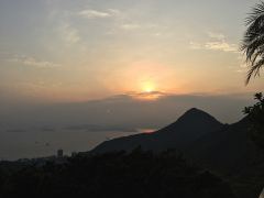 Sonnenuntergang auf dem Victoria Peak in Hongkong