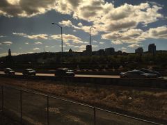 Wolken und Gegenlicht in Portland, Oregon