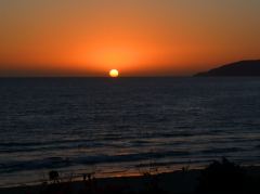 Sonnenuntergang über dem Pazifik vor Pismo Beach