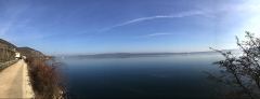 Panorama über den Bielersee unterwegs zwischen Ligerz und Twann