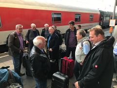 Die Reisegruppe bei Ankunft in Graz