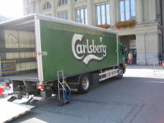 LKW von Carlsberg beim Bundesplatz