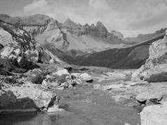 Scan Landschaftsbild schwarz/weiss Flims