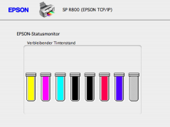 Screenshot, Tintenüberwachung Epson R800 auf Mac