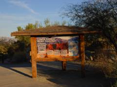 Anzeigetafel im Anza Borrego Desert State Park