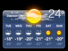 Wetter aktuell Dawson City